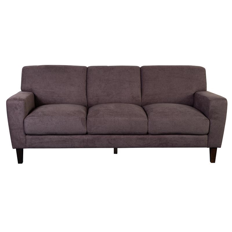 sitswell soft textured microfiber fabric sofa brown hc48641990555