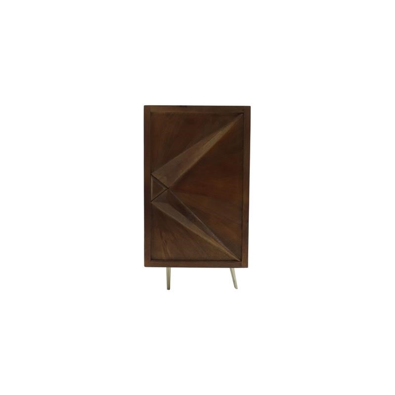 Hawthorne Collections Estella Solid Mango Wood Cabinet - Brown