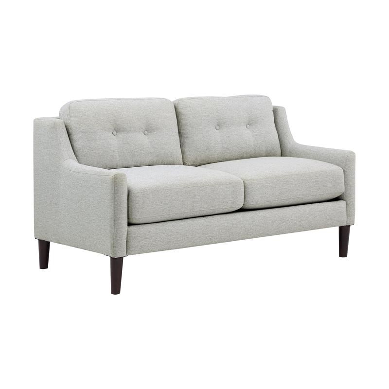 Hawthorne Collections Mellon Tufted Loveseat - Cream