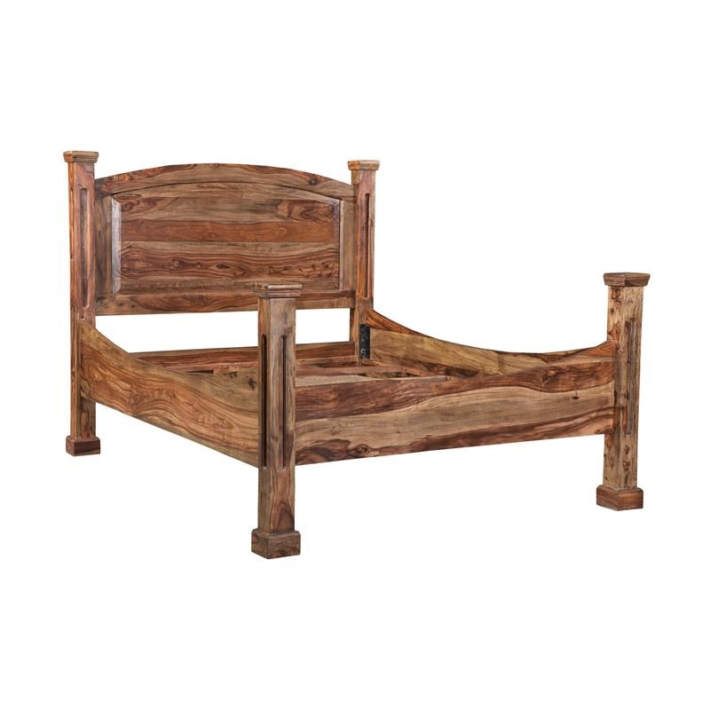 Hawthorne Collections Sante Fe Solid Sheesham Wood Bed - Brown