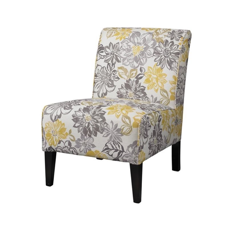 Atlin Designs Bridey Accent Chair in Yellow and Gray