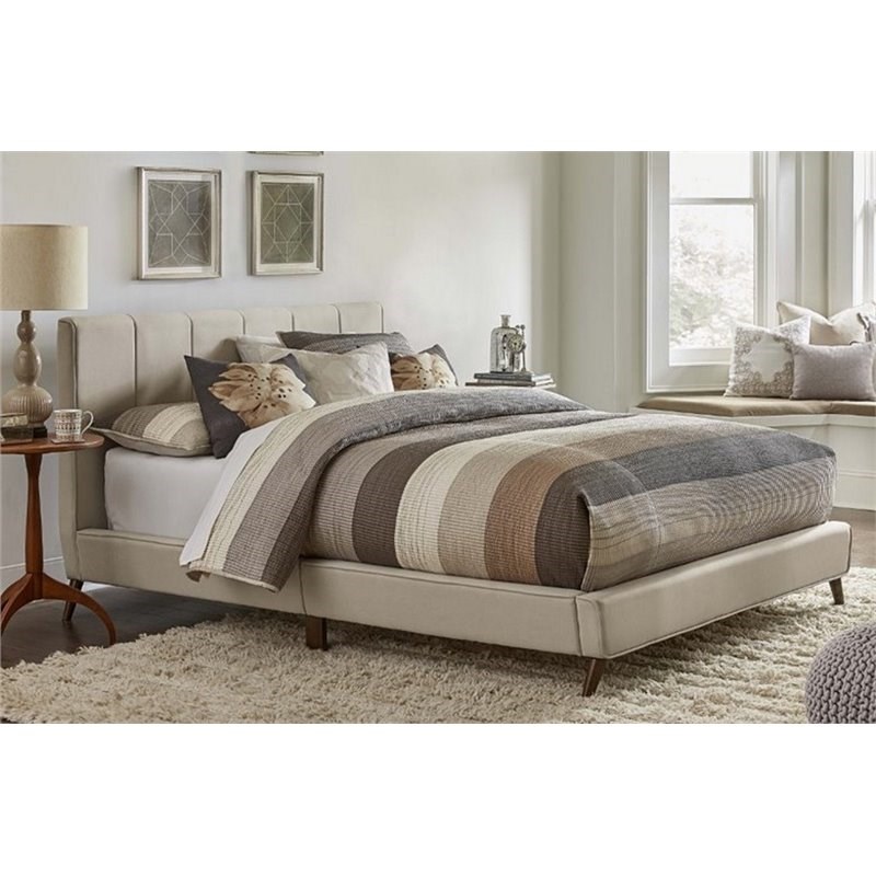 Atlin Designs Upholstered King Bed in Fog
