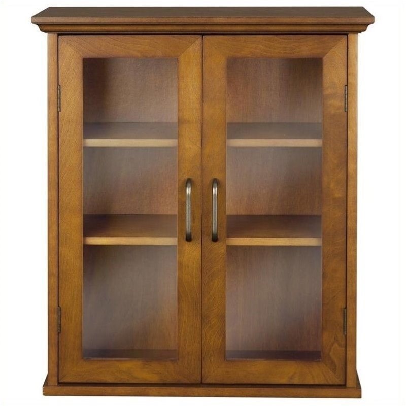Atlin Designs 2 Door Wall Cabinet in Oil Oak