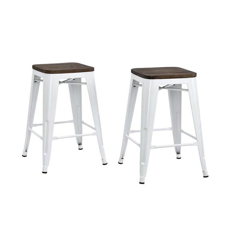Atlin Designs Metal Backless Counter, Wide Seat Backless Bar Stools