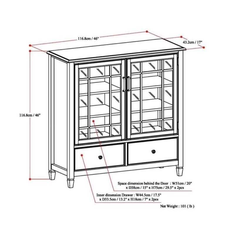 Atlin Designs Storage Cabinet in Dark Chestnut Brown