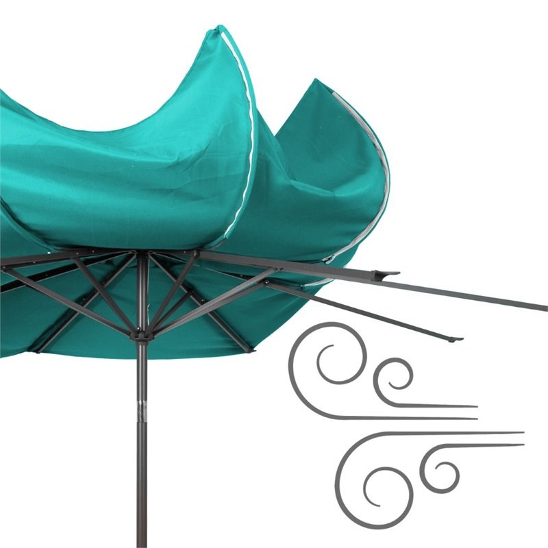 Atlin Designs 10' Patio Tilting Umbrella in Blue