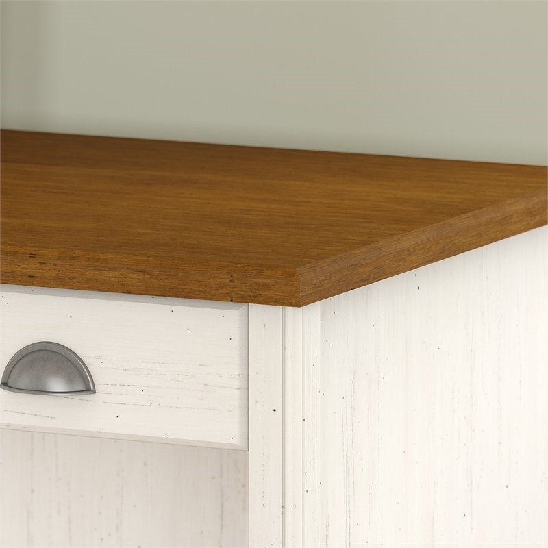Atlin Designs Computer Desk with Drawers in Antique White