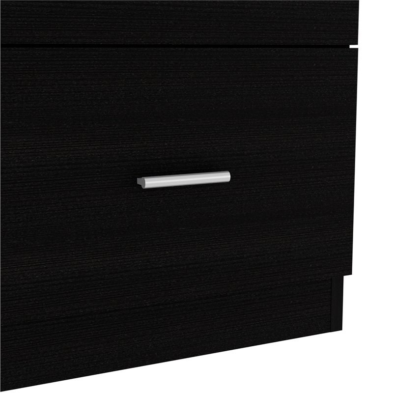 Atlin Designs Modern 3-Drawer Wood Bedroom Dresser in Black