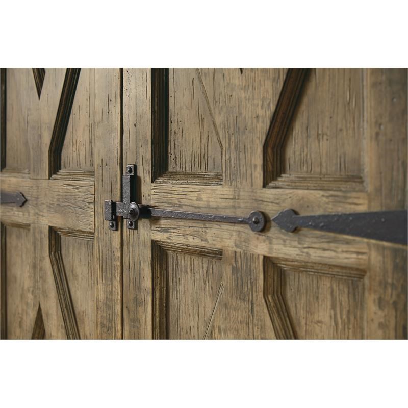 Atlin Designs Traditional 2-Door Wood Wardrobe in Vintage Barn Oak