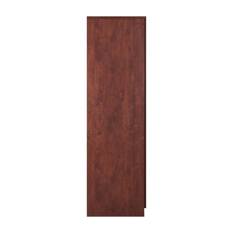 Atlin Designs Traditional Wood 2-Shelf Wardrobe in Vintage Walnut