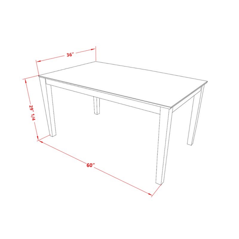 Atlin Designs Rectangular Solid Wood Dining Table in Oak