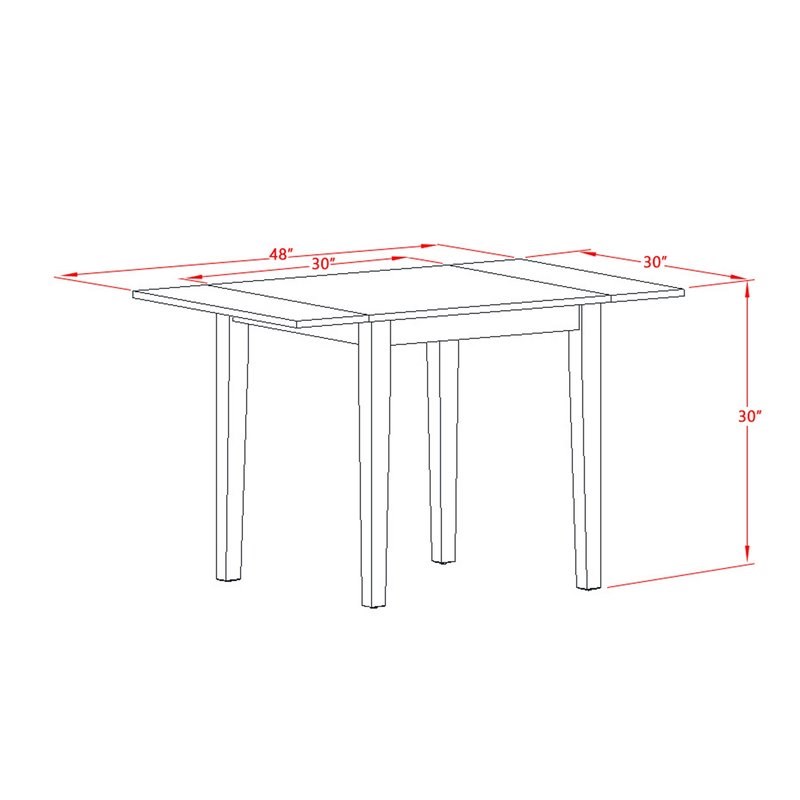 Atlin Designs Rectangular Wood Dining Table in Black/Cherry