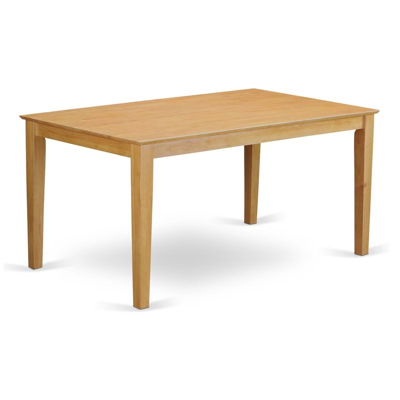 Atlin Designs Rectangular Solid Wood Dining Table in Oak Finish