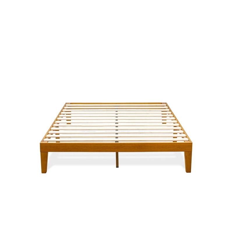 Atlin Designs Engineered Wood Full Platform Bed in Rustic Oak