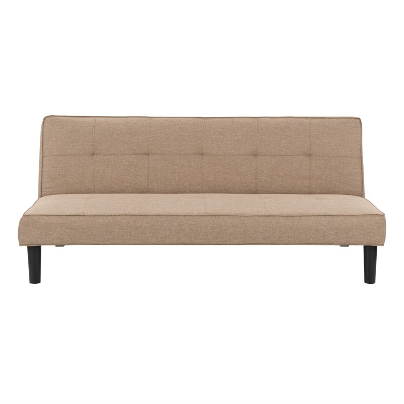 Atlin Designs Convertible Sofa in Cinnamon Beige Fabric