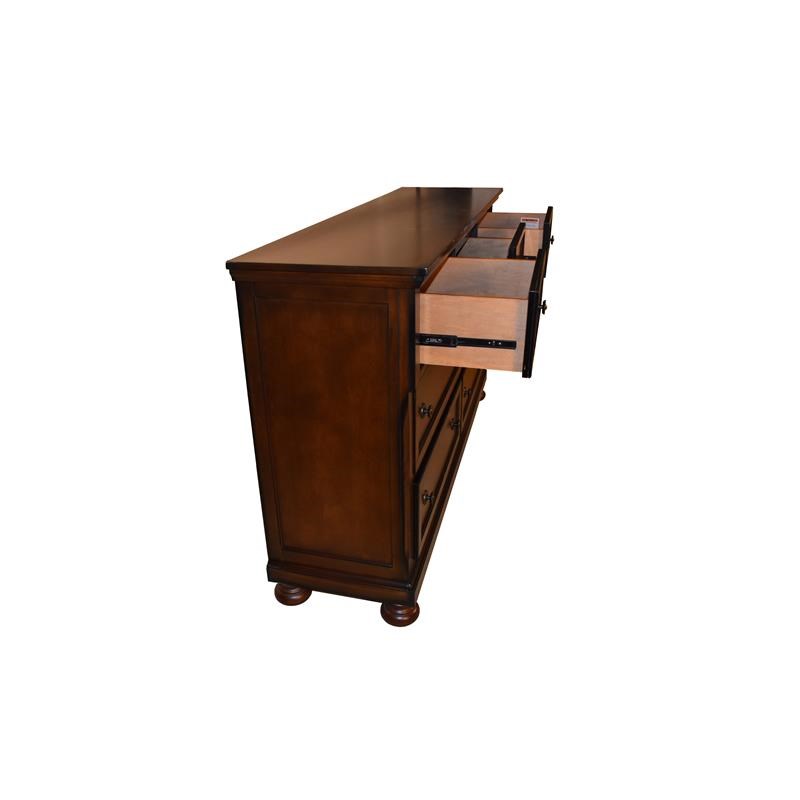 Atlin Designs Seven Drawers Dresser Made with Wood in Dark Walnut