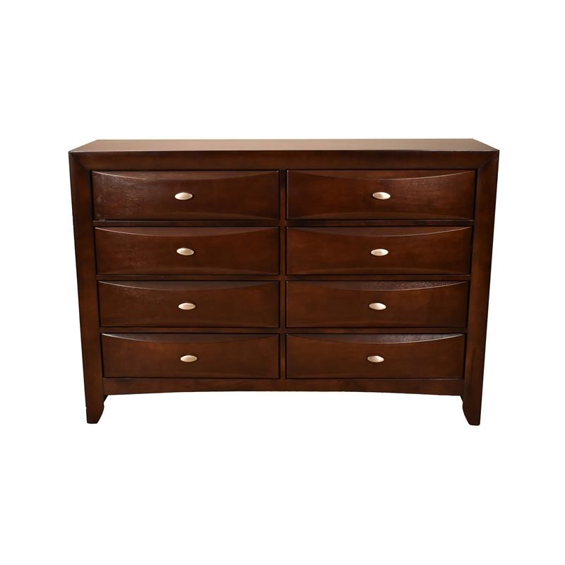 Atlin Designs Modern 8 Drawer Dresser made with Wood in Cherry
