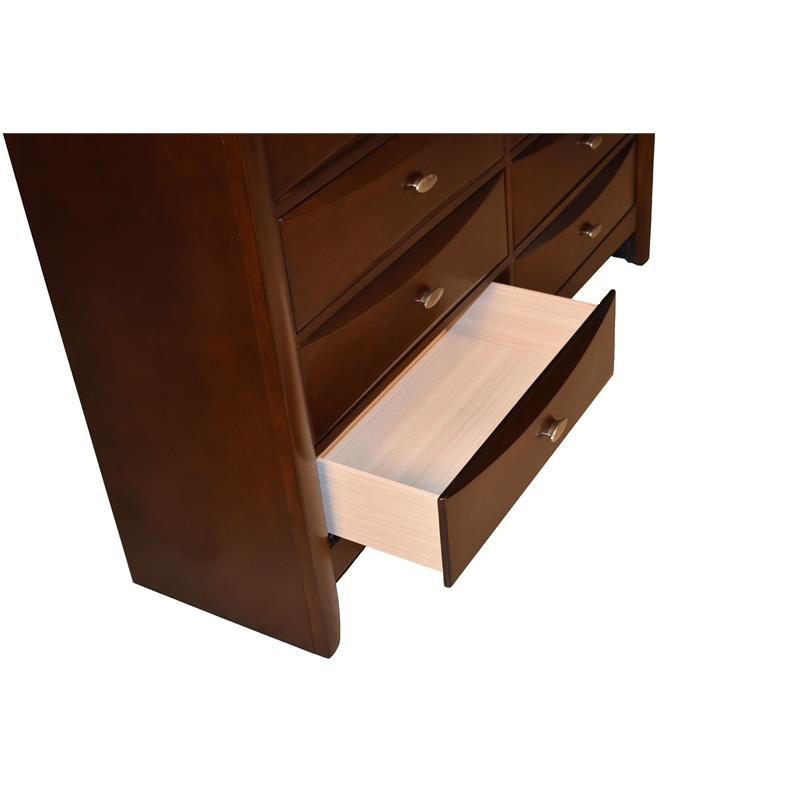 Atlin Designs Modern 8 Drawer Dresser made with Wood in Cherry
