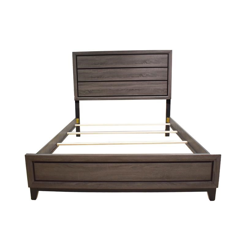 Atlin Designs Queen Size Contemporary Bed Made with Solid Wood in Gray
