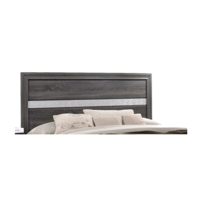 Atlin Designs Traditional Matrix Queen Size Storage Bed made with Wood in Gray