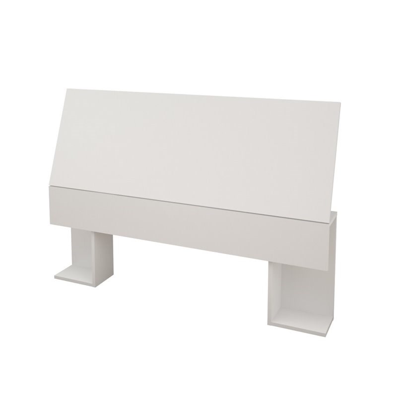 Atlin Designs Modern Wood 2 Piece Full Size Storage Bedroom Set in White