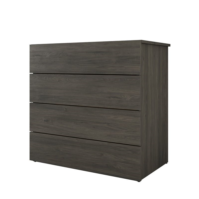 Atlin Designs Modern Engineered Wood 4 Piece Full Size Bedroom Set in Black
