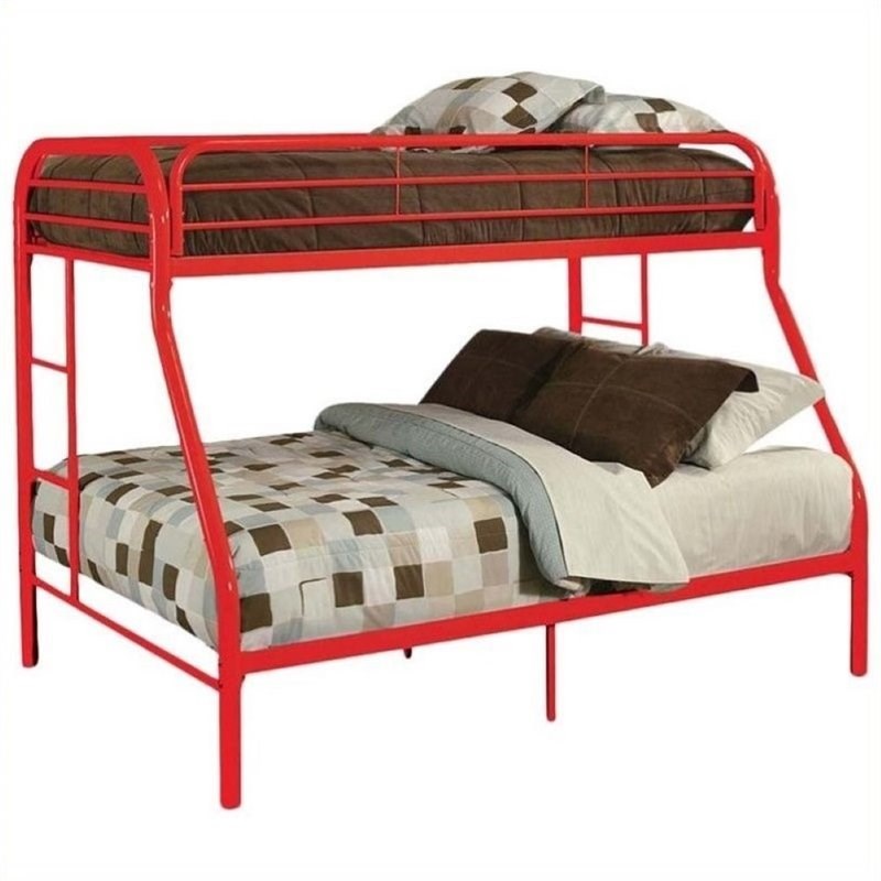Rosebery Kids Twin Over Full Bunk Bed in Red