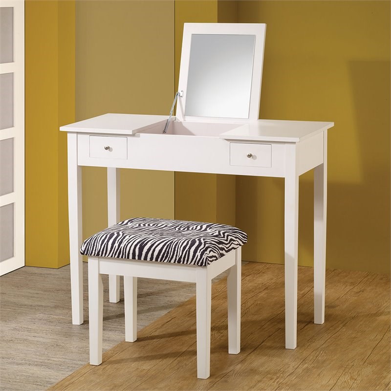 rosebery kids 2 piece bedroom vanity set in white and black rk459067