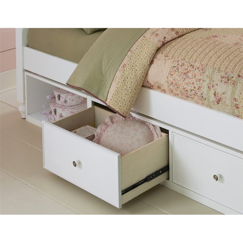 Rosebery Kids 2 Drawer Underbed Storage in White | Homesquare