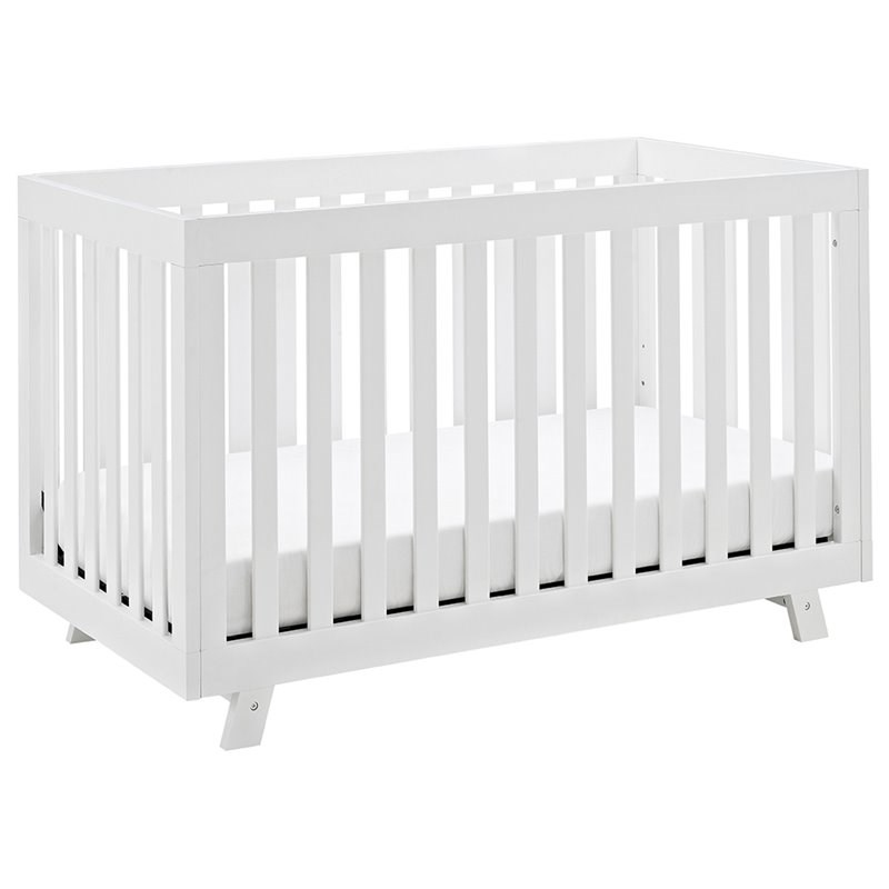Rosebery Kids Traditional Wood 3 in 1 Convertible Crib in White