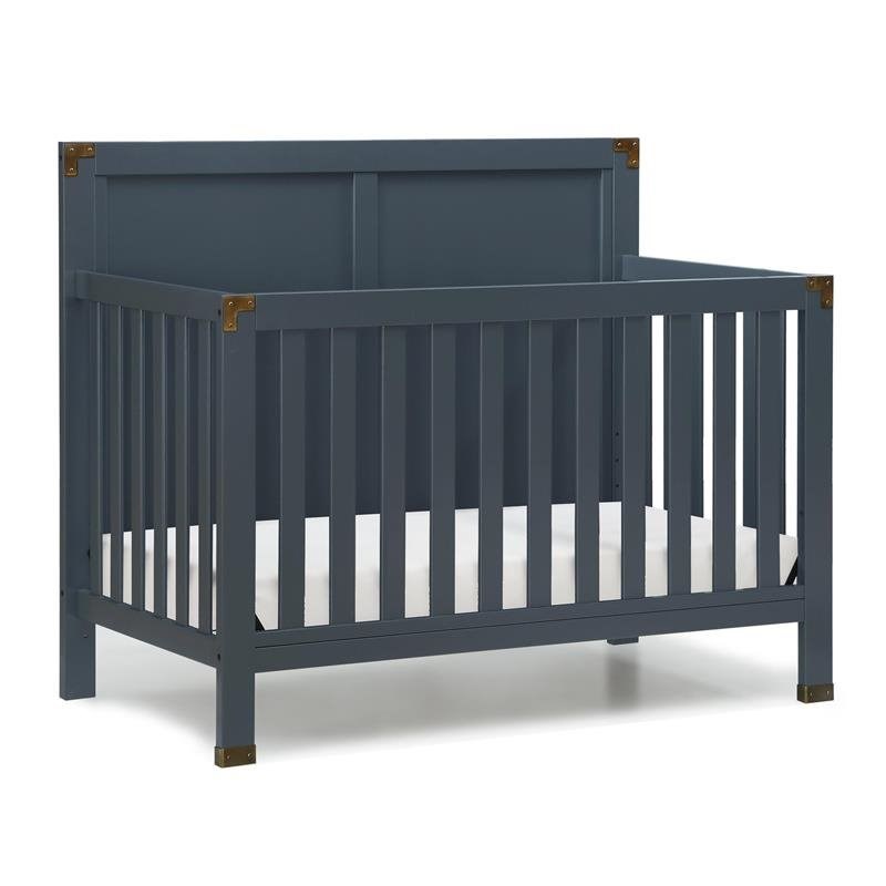Rosebery Kids Transitional 5-in-1 Convertible Crib in Graphite Blue
