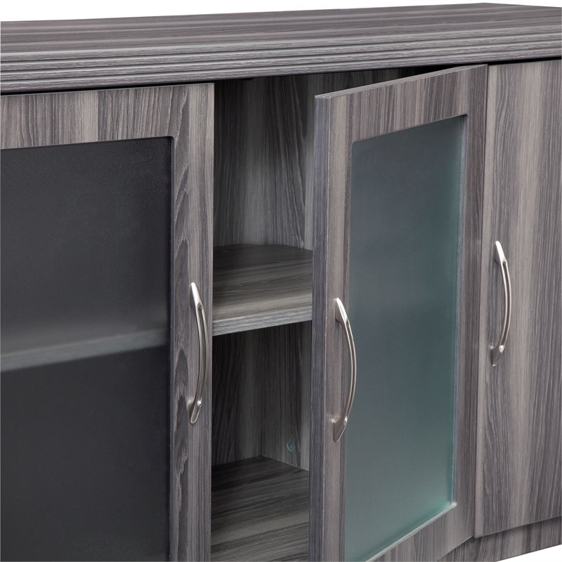 Mayline Aberdeen Series Low Wall Cabinet in Gray Steel