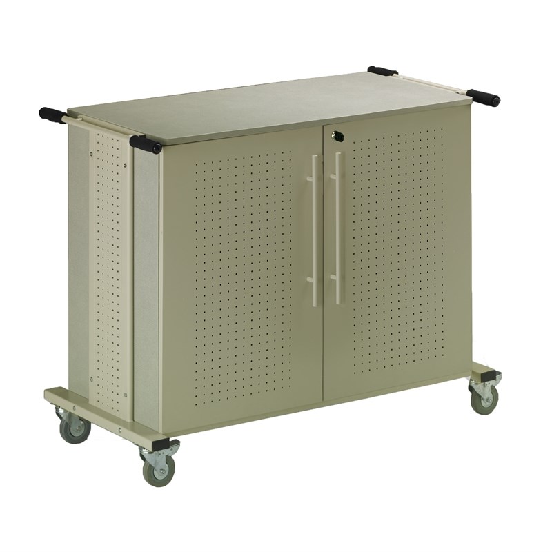 Mayline Laptop Cart in Gray and Sand