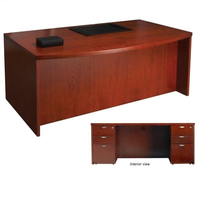 Mayline Mira Desk and Two (2) Box-Box-File Pedestals