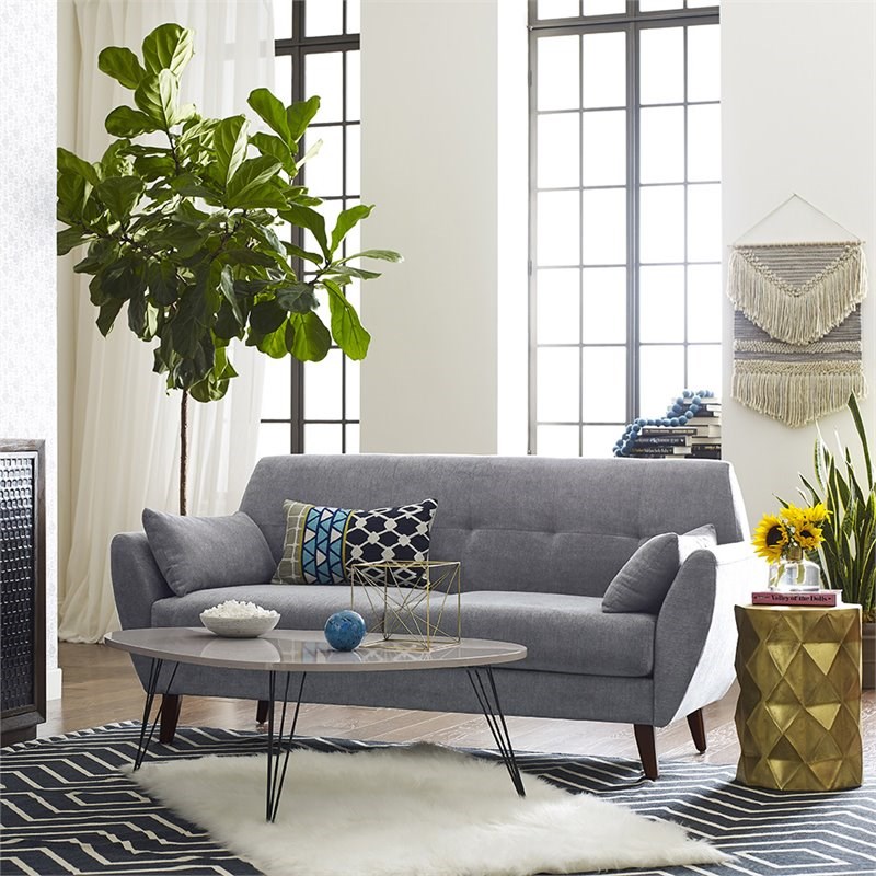 Elle Decor Amelie Sofa in Light Gray | Homesquare