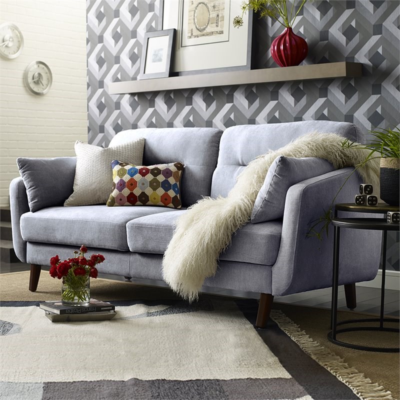 Elle Decor Chloe Sofa in Light Gray | Homesquare