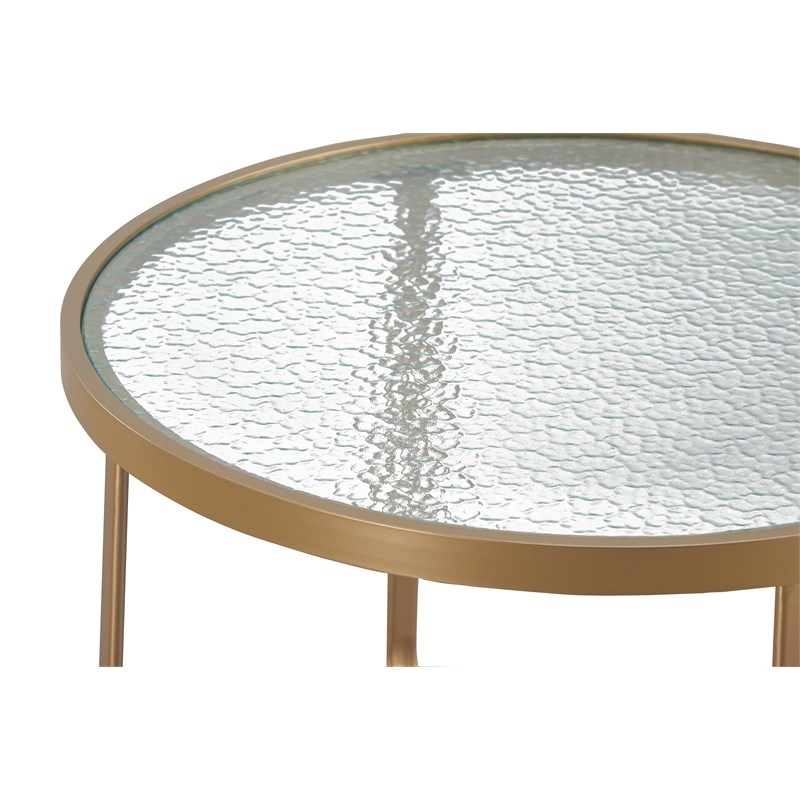Elle Decor Mirabelle Outdoor Coffee Table in French Gold