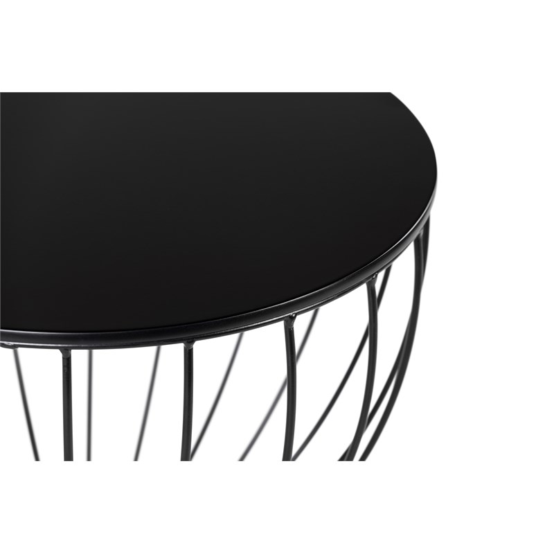 Elle Decor Cami Side Table in Noir Black
