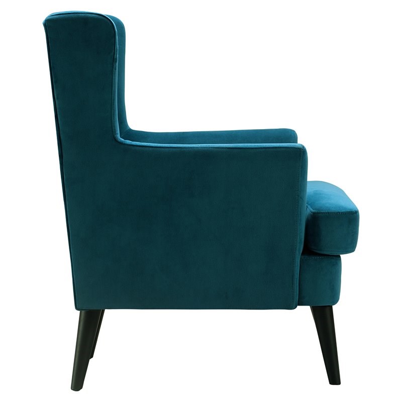 elle decor celeste tufted velvet accent chair french teal uph20056a