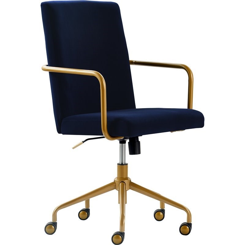 Elle Decor Gie Gold Desk Chair Navy, Navy Desk Chair Color