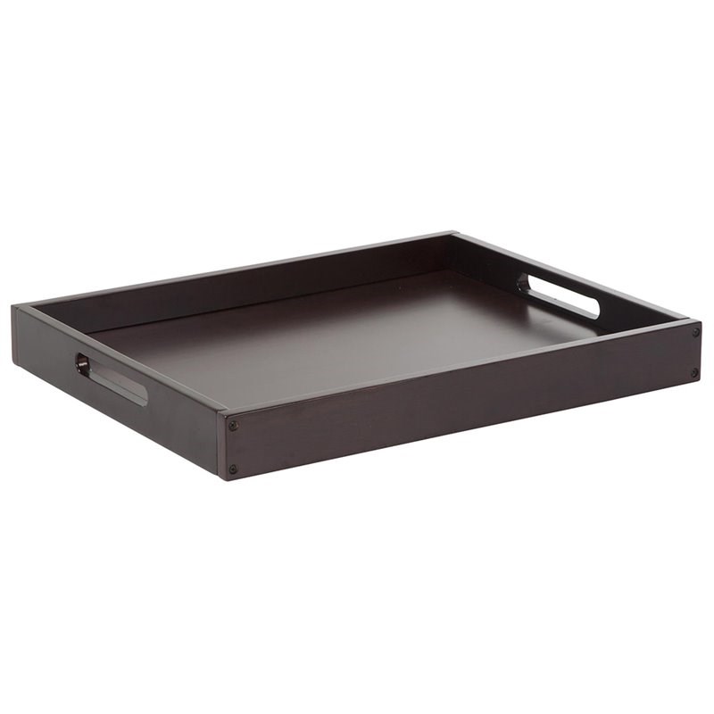 COSCO Folding Wine Rack with Removable Tray in Espresso Homesquare