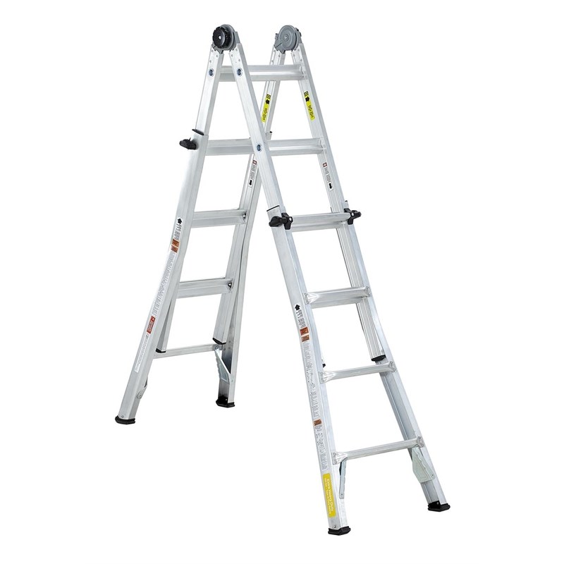 COSCO 18' Max Reach Aluminum Telescoping Multi-Position Ladder | Homesquare