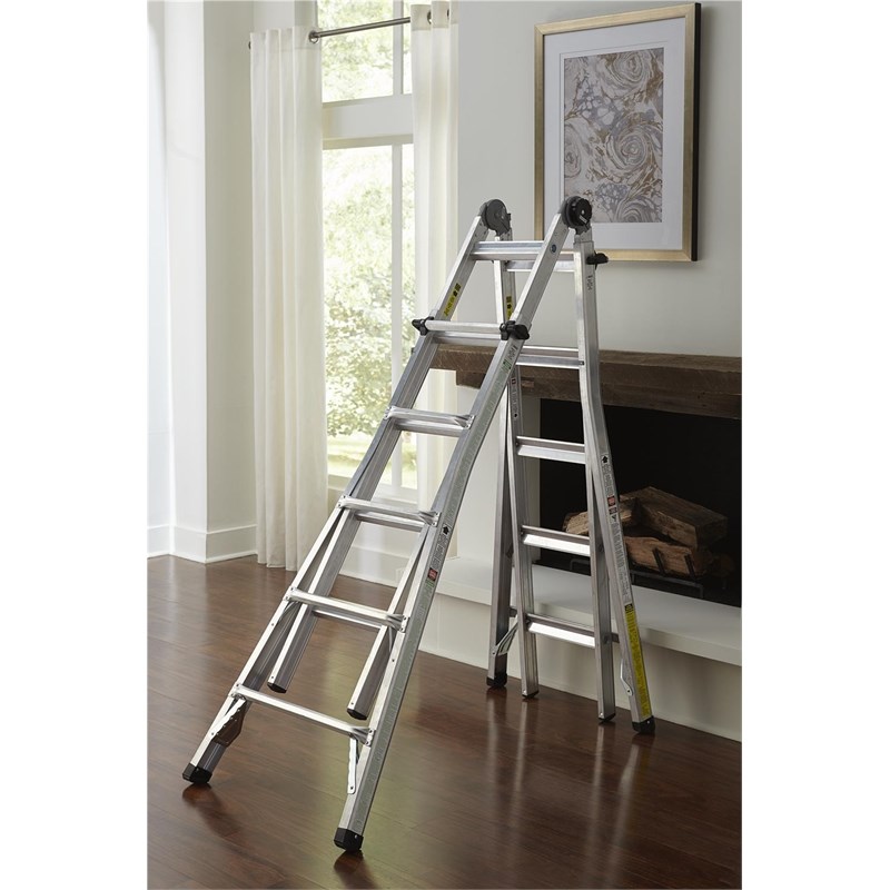 Cosco 22 Max Reach Aluminum Telescoping Multi Position Ladder Homesquare cosco-22-max-reach-aluminum-telescoping-multi-position-ladder-homesquare