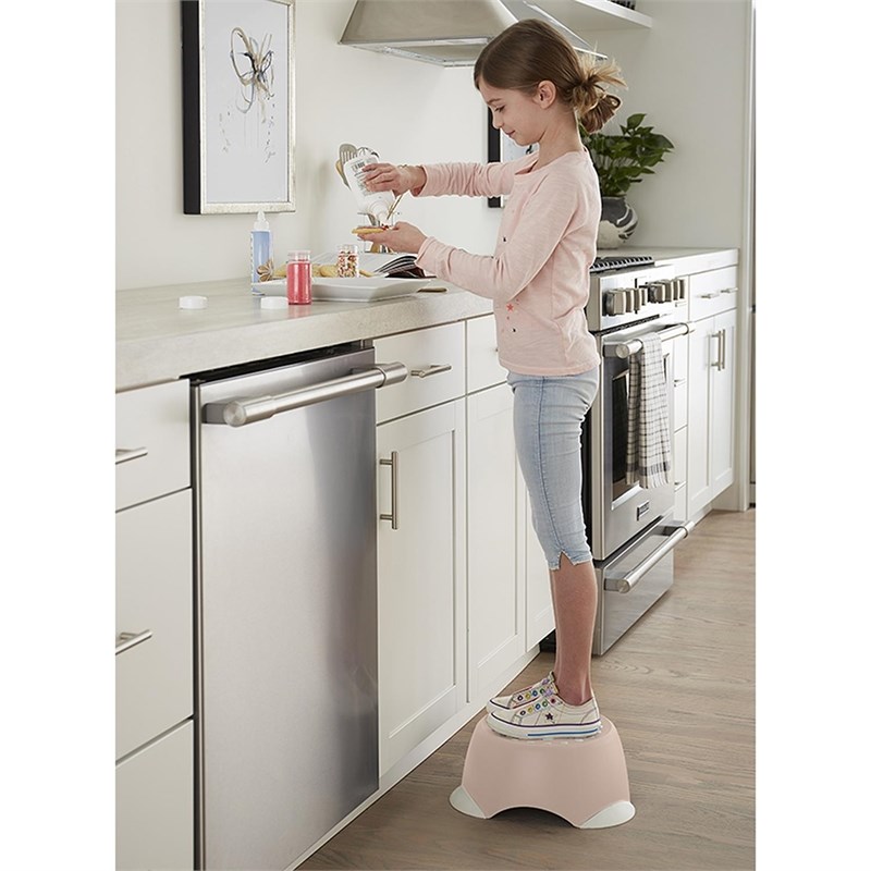 COSCO Kids One-Step Step Stool Tall 150 lb. Capacity in Pink (2-Pack)
