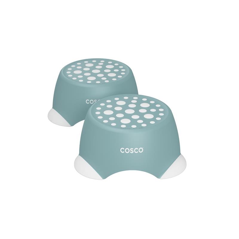 COSCO Kids One-Step Step Stool 150 lb. Capacity in Blue and White (2-Pack)