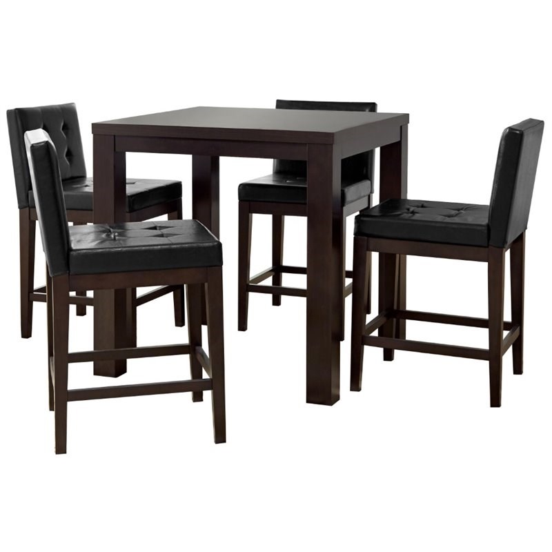 Progressive Furniture Athena Counter Height Dining Table in Dark Chocolate