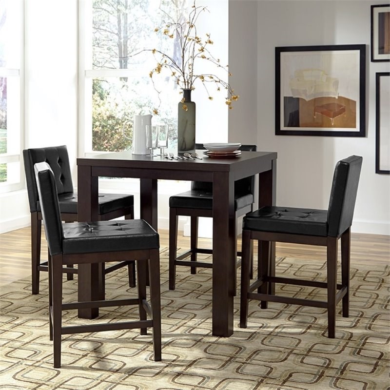 Progressive Furniture Athena Counter Height Dining Table in Dark Chocolate