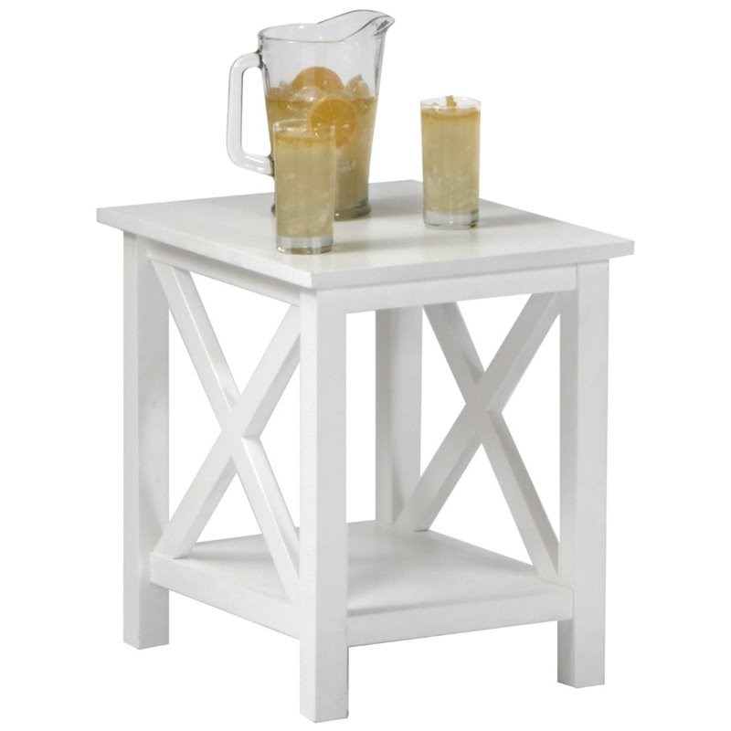 Progressive Furniture Seascape I 3 Piece Coffee Table Set in Textured White
