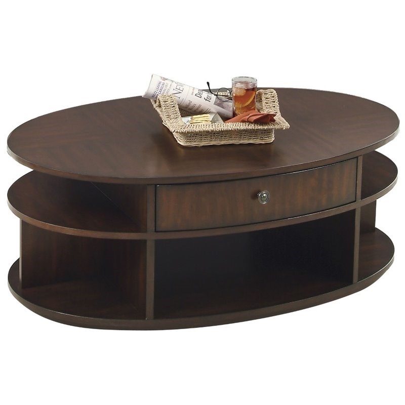 Progressive Furniture Metropolitan Wood Castered Lift Top Coffee Table Brown