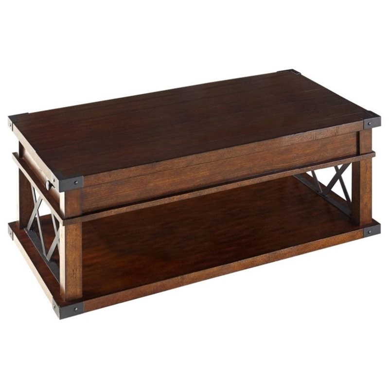 Progressive Furniture Landmark Castered Coffee Table in Walnut